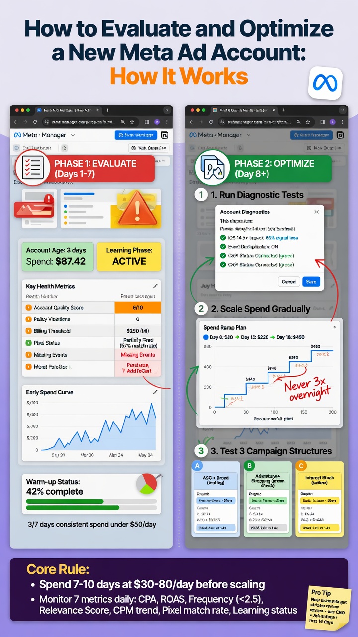 How to Evaluate and Optimize a New Meta Ad Account: How It Works