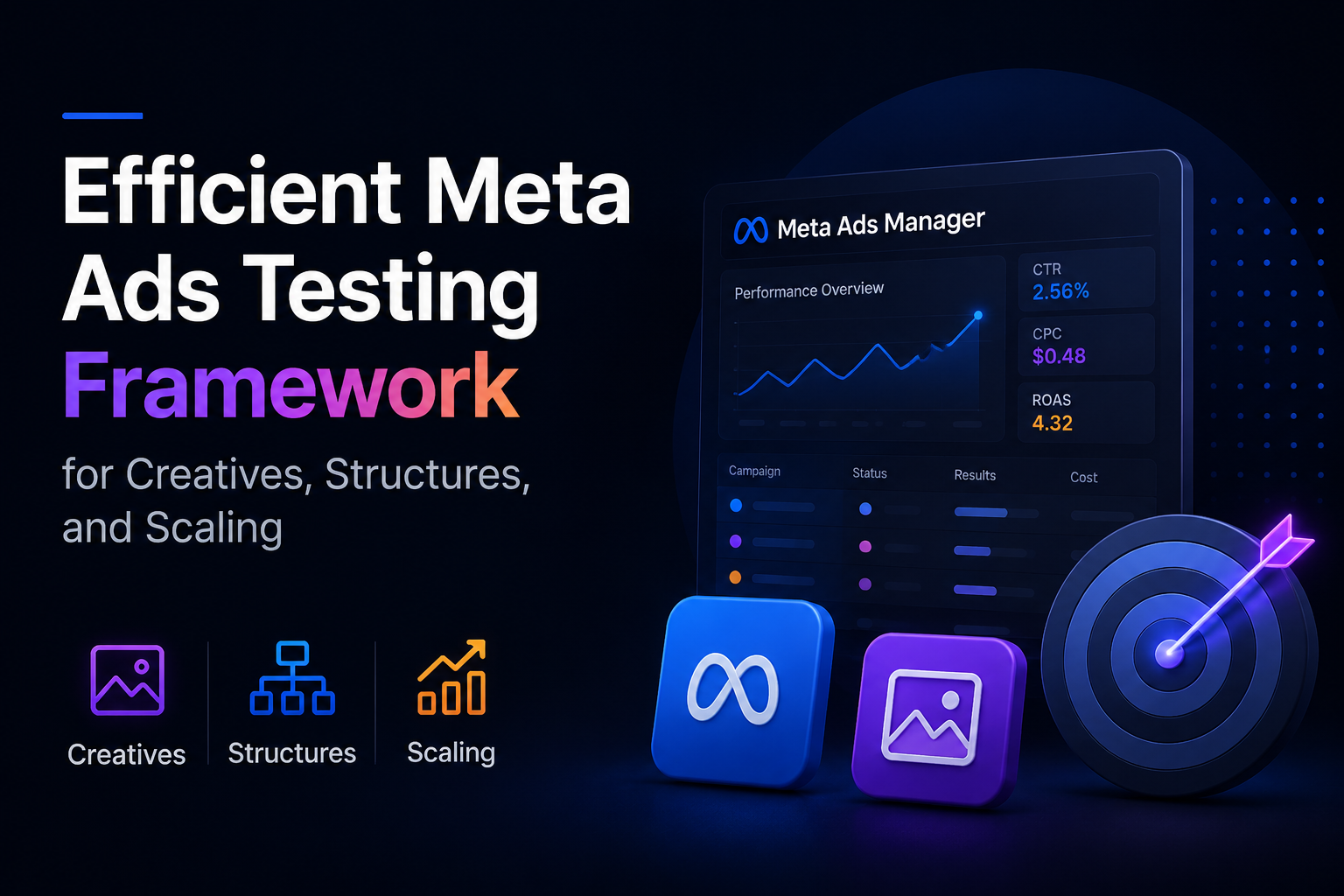 Efficient Meta Ads Testing Framework for Creatives, Structures, and Scaling